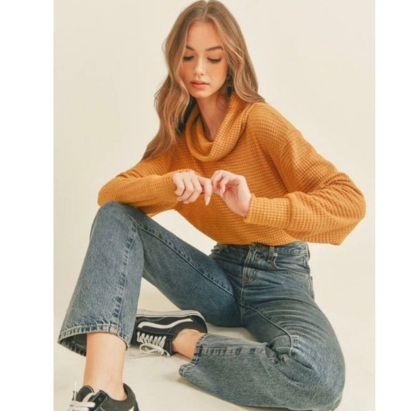 Free People Juicy Long Sleeve Thermal Top 100% Cotton Canyon Moon Size Small - Picture 3 of 11